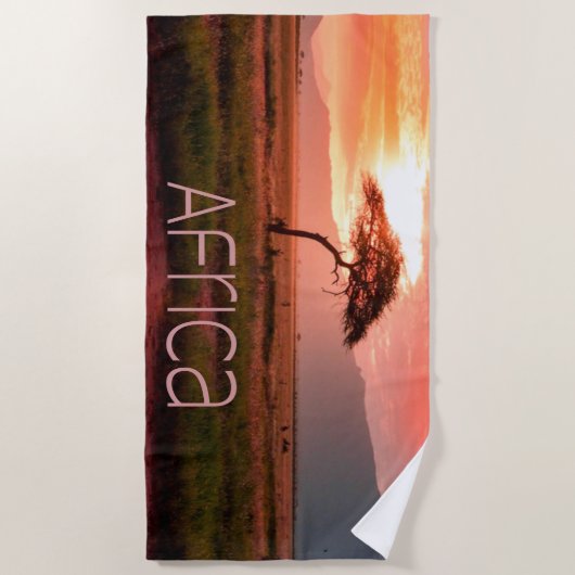 Afrika Sunset African Strandtuch (Vorderseite)