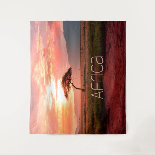 Afrika Sunset African Wandteppich (Vorderseite)