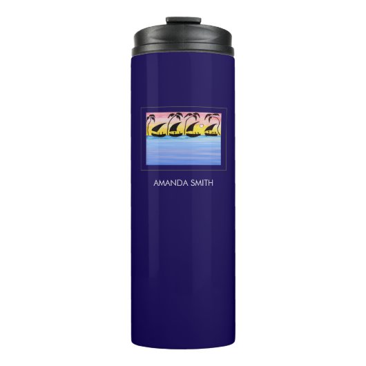 Afrika, Sunset Sailing Thermal Tumbler Thermosbecher (Vorderseite)