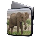Afrika. Tansania Elefant am Lake Manyara NP. Laptopschutzhülle (Vorderseite Links)