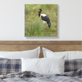 Afrika. Tansania Male Saddle-Lakai Stork Leinwanddruck (Insitu (Schlafzimmer))