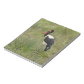 Afrika. Tansania Male Saddle-Lakai Stork Notizblock (Rotiert)