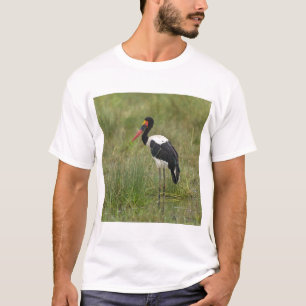 Afrika. Tansania Male Saddle-Lakai Stork T-Shirt