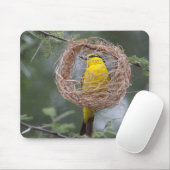 Afrika. Tansania Schwarzer Necked Weaver Mousepad (Mit Mouse)