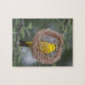 Afrika. Tansania. Schwarznackenweber Weibchen Puzzle (Horizontal)