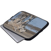 Afrika. Tansania Zebras trinken in Ndutu Laptopschutzhülle (Vorne Knopf)