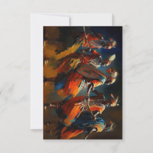 Afrika Tanz der Maasai - Dankeschön-Karten Dankeskarte