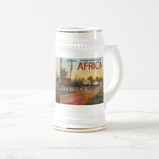 AFRIKA-TASSE MOJISOLA EIN GBADAMOSI OKUBULE BIERGLAS (VorderseiteRechts)