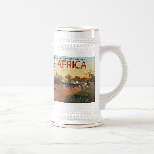 AFRIKA-TASSE MOJISOLA EIN GBADAMOSI OKUBULE BIERGLAS (Rechts)