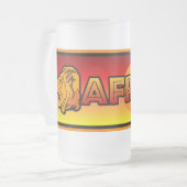Afrika-Tasse - wählen Sie Art u. Farbe Mattglas Bierglas (Vorderseite Links)