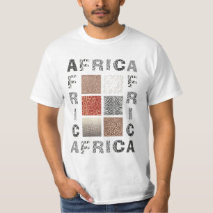 Afrika - Text und wildes Tier der Beschaffenheit T-Shirt
