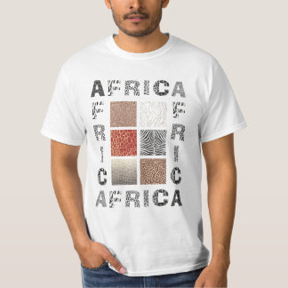 Afrika - Text und wildes Tier der Beschaffenheit T-Shirt