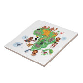 Afrika-Tier-Karte Fliese (Seite)