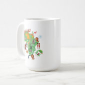 Afrika-Tier-Karte Kaffeetasse (Vorderseite Links)