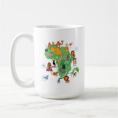 Afrika-Tier-Karte Kaffeetasse (Links)