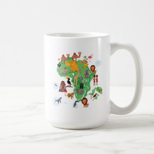 Afrika-Tier-Karte Kaffeetasse