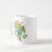 Afrika-Tier-Karte Kaffeetasse (Vorderseite Links)