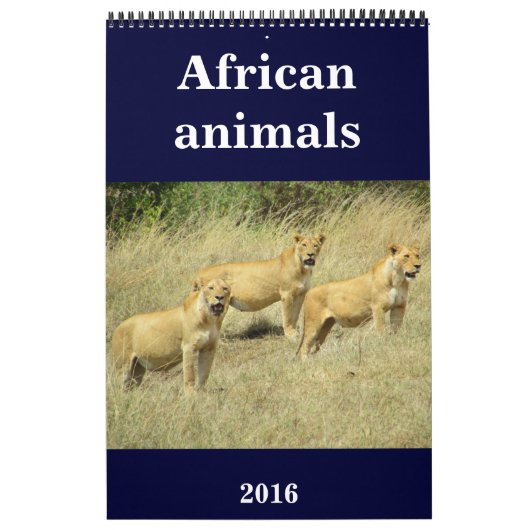 Afrika-Tiere 2016 Kalender (Titelbild)