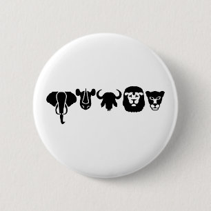Afrika-Tiere große fünf Button