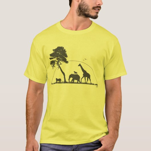 Afrika-Tiere T-Shirt (Vorderseite)