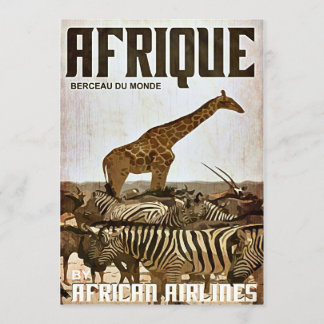 Afrika Tourismus-Poster Einladung
