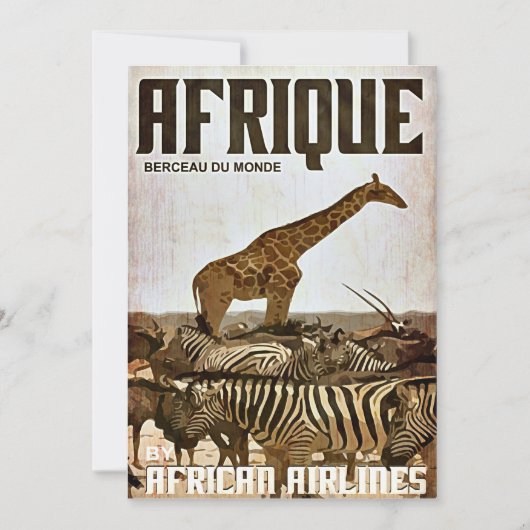 Afrika-Tourismusplakat Einladung (Vorderseite)