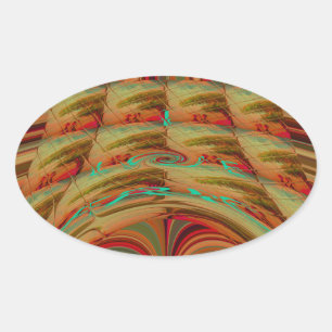 Afrika Tradition Hakuna Matata Berg Ethnisches Mot Ovaler Aufkleber