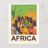 Afrika, traditionelles afrikanisches Dorf Postkarte (Vorderseite)