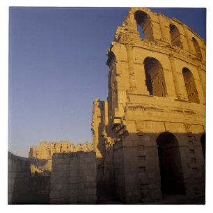 Afrika, Tunesien, El Jem. Ruinen eines Römischen Fliese