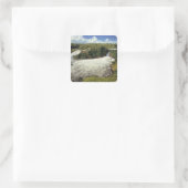 Afrika, Uganda, Murchison Falls NP. Der schaumige Quadratischer Aufkleber (Tasche)