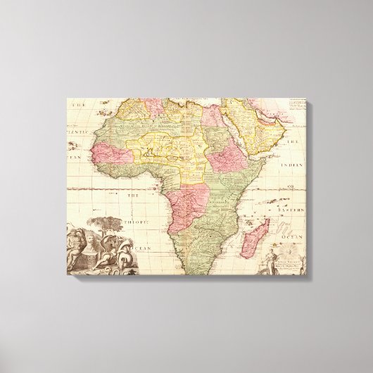 Afrika um 1725 leinwanddruck (Vorderseite)