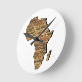 Afrika und alte Ziegelmauer Runde Wanduhr (Winkel)