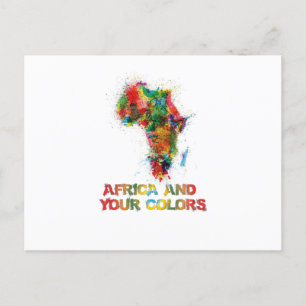 Afrika und Ihre Farben Postkarte
