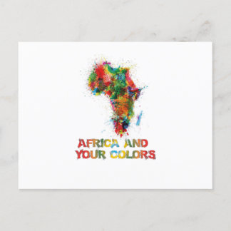 Afrika und Ihre Farben Postkarte
