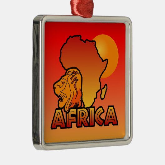 Afrika-Verzierung Silbernes Ornament (Rechts)