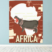Afrika Vintage Reiseplakat. Leinwanddruck (Insitu (Holzboden))