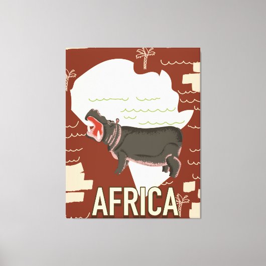 Afrika Vintage Reiseplakat. Leinwanddruck (Vorderseite)