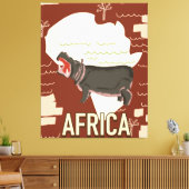 Afrika Vintage Reiseplakat. Leinwanddruck (Insitu (Wohnzimmer))