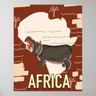 Afrika Vintage Reiseplakat. Poster