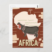 Afrika Vintage Reiseplakat. Postkarte (Vorne/Hinten)