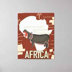 Afrika Vintage-Reiseposter. Leinwanddruck