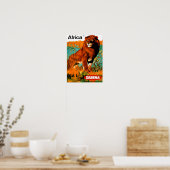 Afrika Vintage-Reiseposter Poster (Küche)