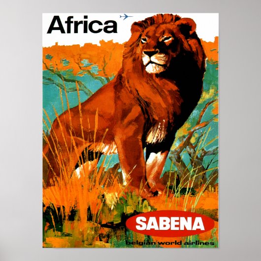 Afrika Vintage-Reiseposter Poster (Vorne)