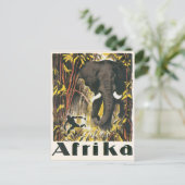 Afrika Vintage Reiseposter Postkarte (Stehend Vorderseite)