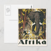Afrika Vintage Reiseposter Postkarte (Vorne/Hinten)