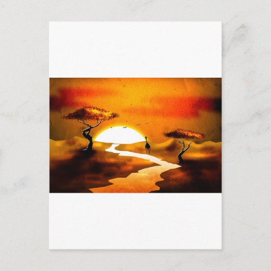 Afrika - Vintage Stilgeschenke 13 Postkarte (Vorderseite)