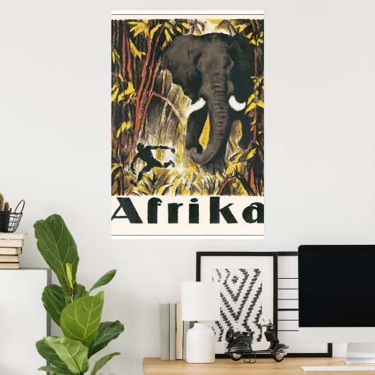 Afrika Vintage Travel Poster (Heimbüro)