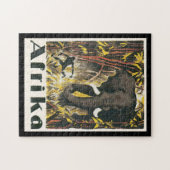 Afrika Vintages Reise-Plakat Puzzle (Horizontal)