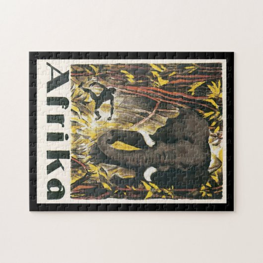 Afrika Vintages Reise-Plakat Puzzle (Horizontal)