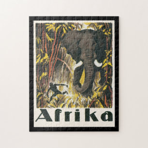Afrika Vintages Reise-Plakat Puzzle